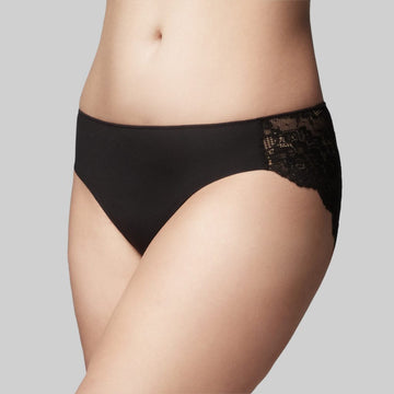 The Knicker Precision Lace Bikini Brief Black